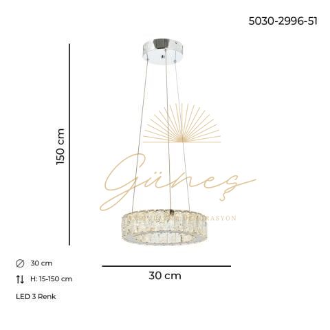 Esse 30luk Klasik Avize Krom