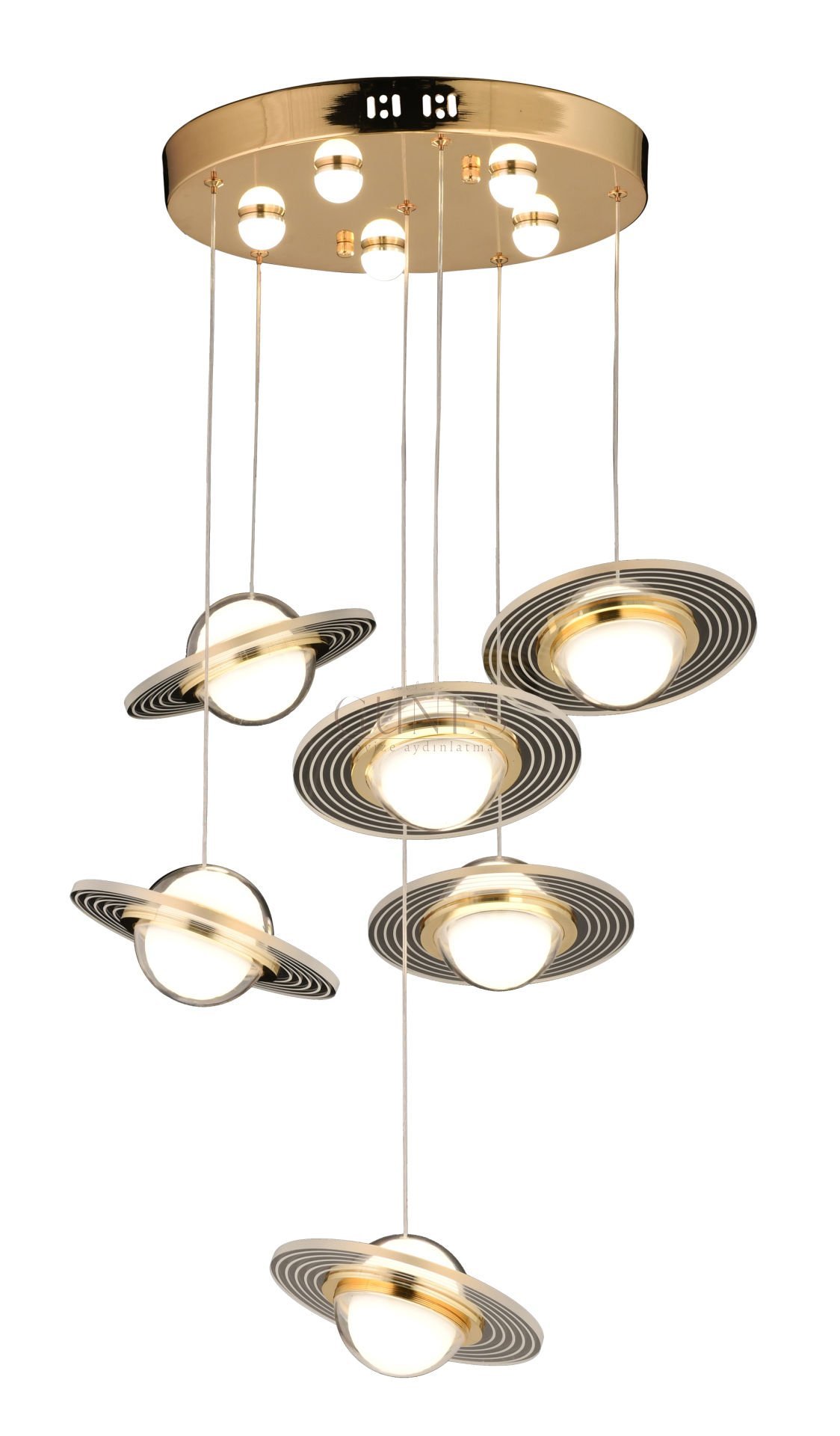 PV-141 GOLD 6LI SARKIT LED AVİZE