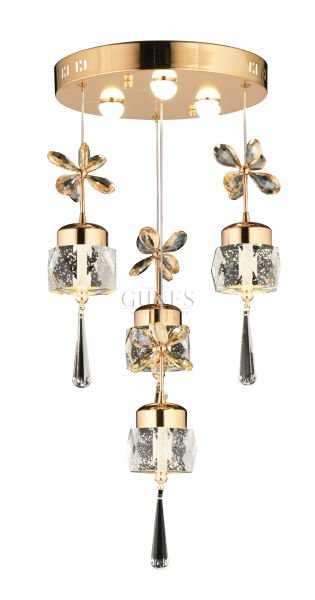 ÖZMER PV-142 GOLD 4LÜ SARKIT LED AVİZE