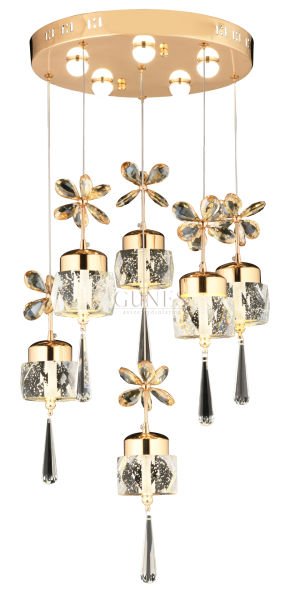 ÖZMER PV-142 GOLD  6LI SARKIT LED AVİZE