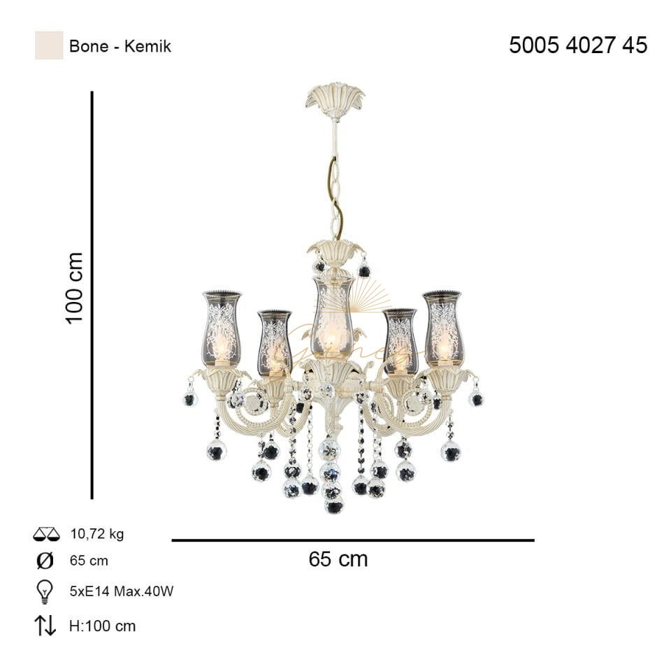 Yasmin 5 li Avize Kemik