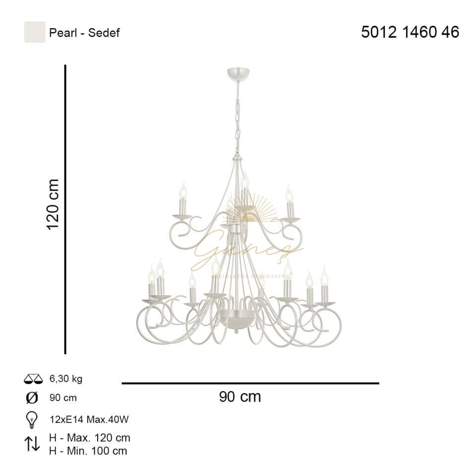Slia 12 li Modern Avize Sedef