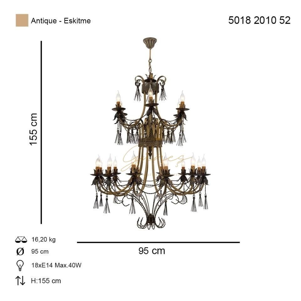 Saray 18 li Avize Eskitme