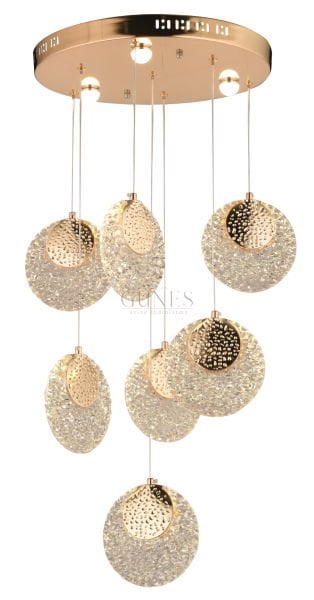 ÖZMER AD-091 GOLD 6LI SARKIT LED AVİZE