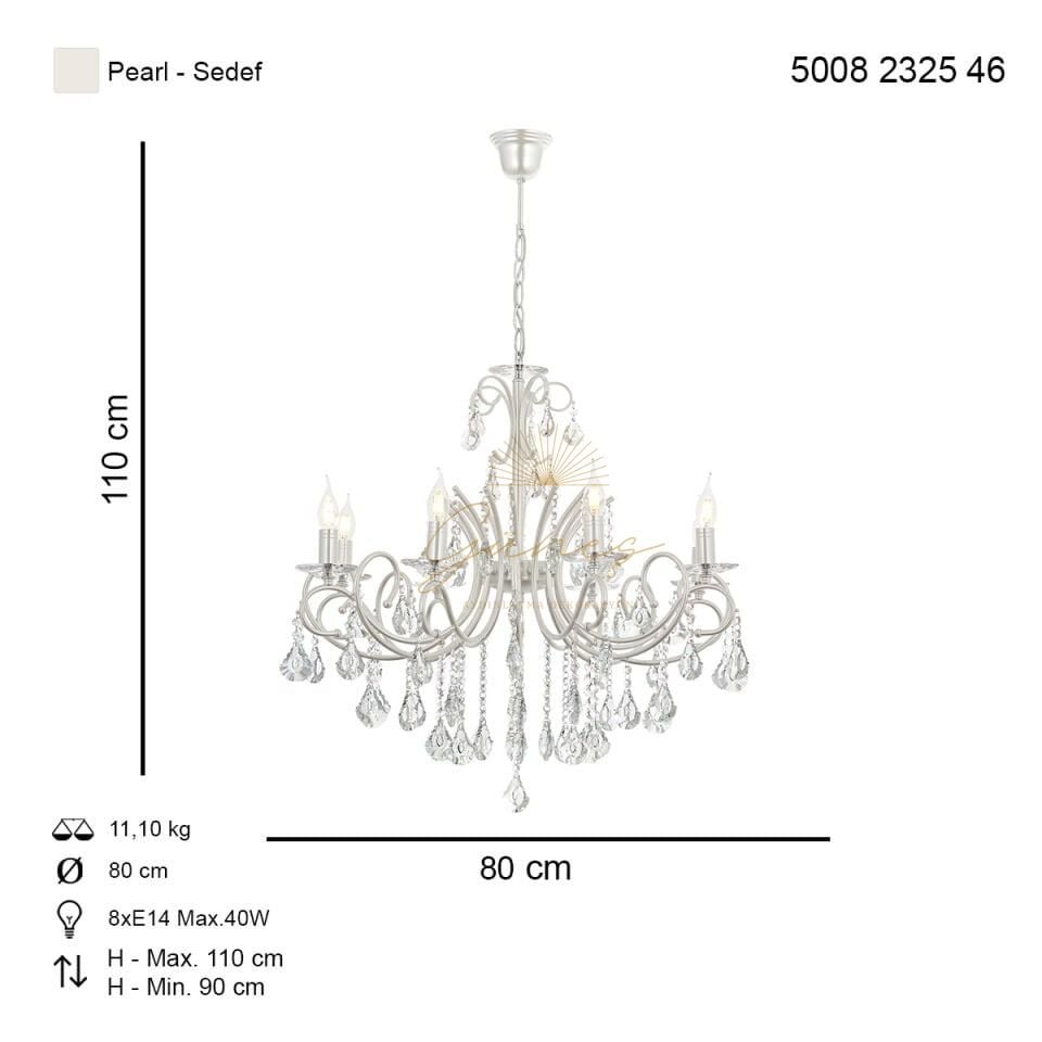 Lilya 8 li Avize Sedef