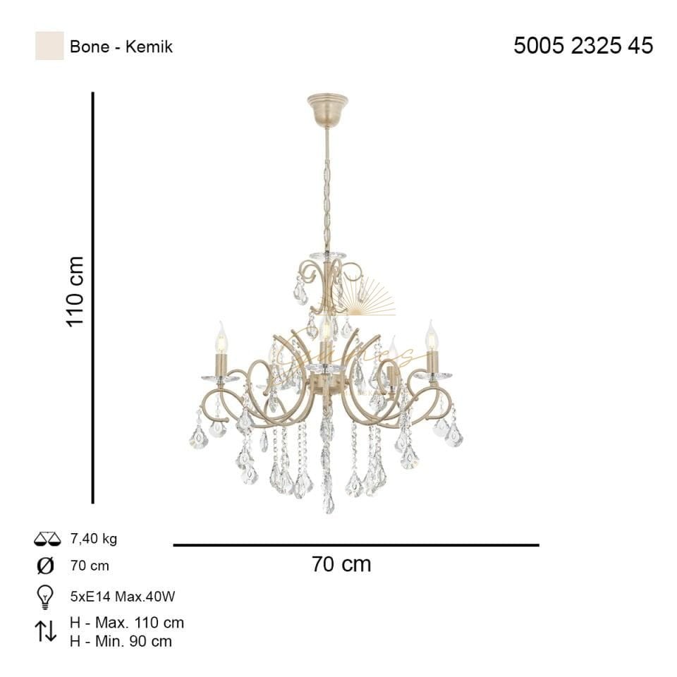 Lilya 5 li Avize Kemik