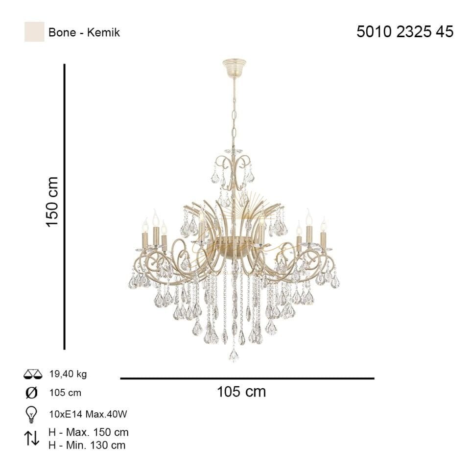 Lilya 10 lu Avize Kemik