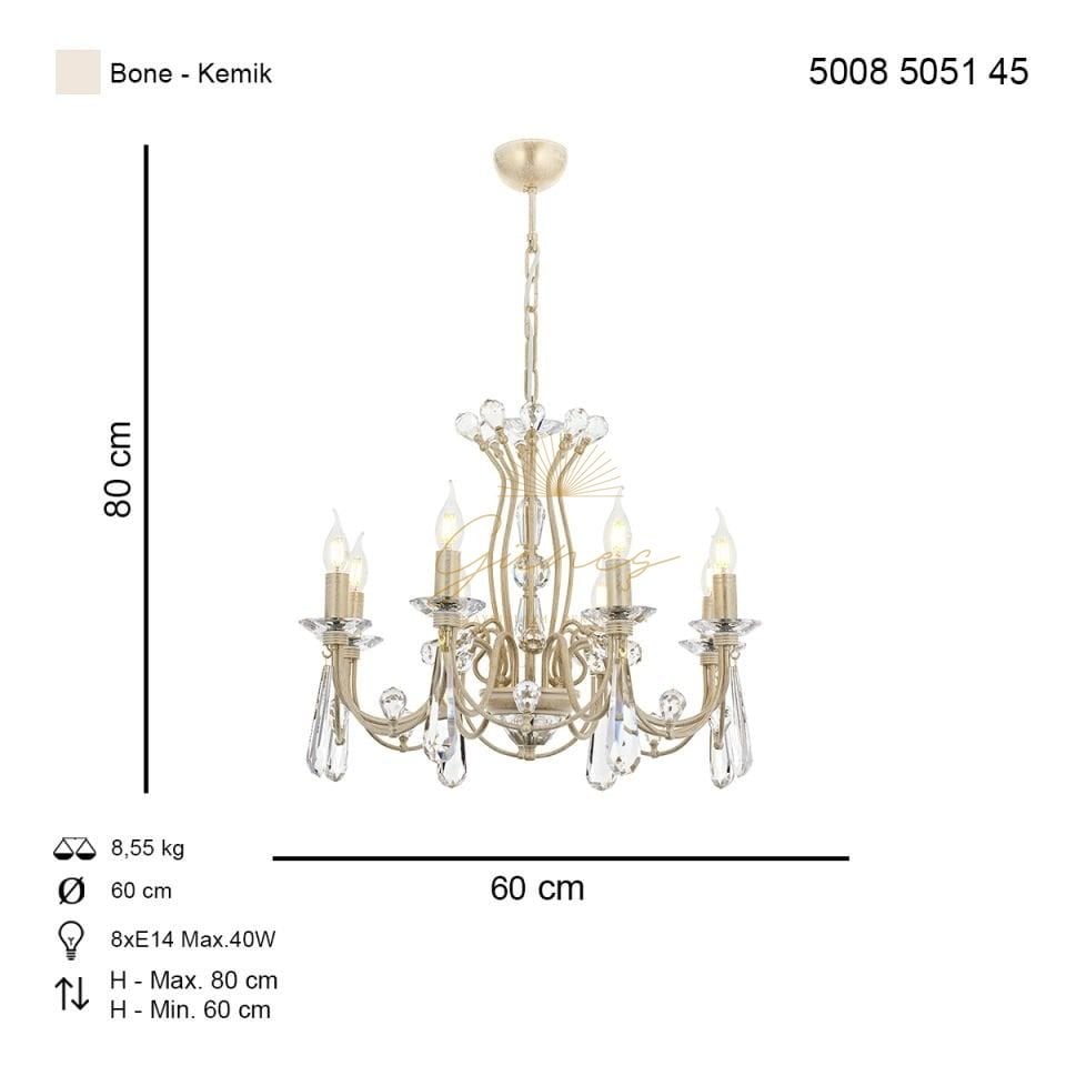 Leydi 8 li Avize Kemik