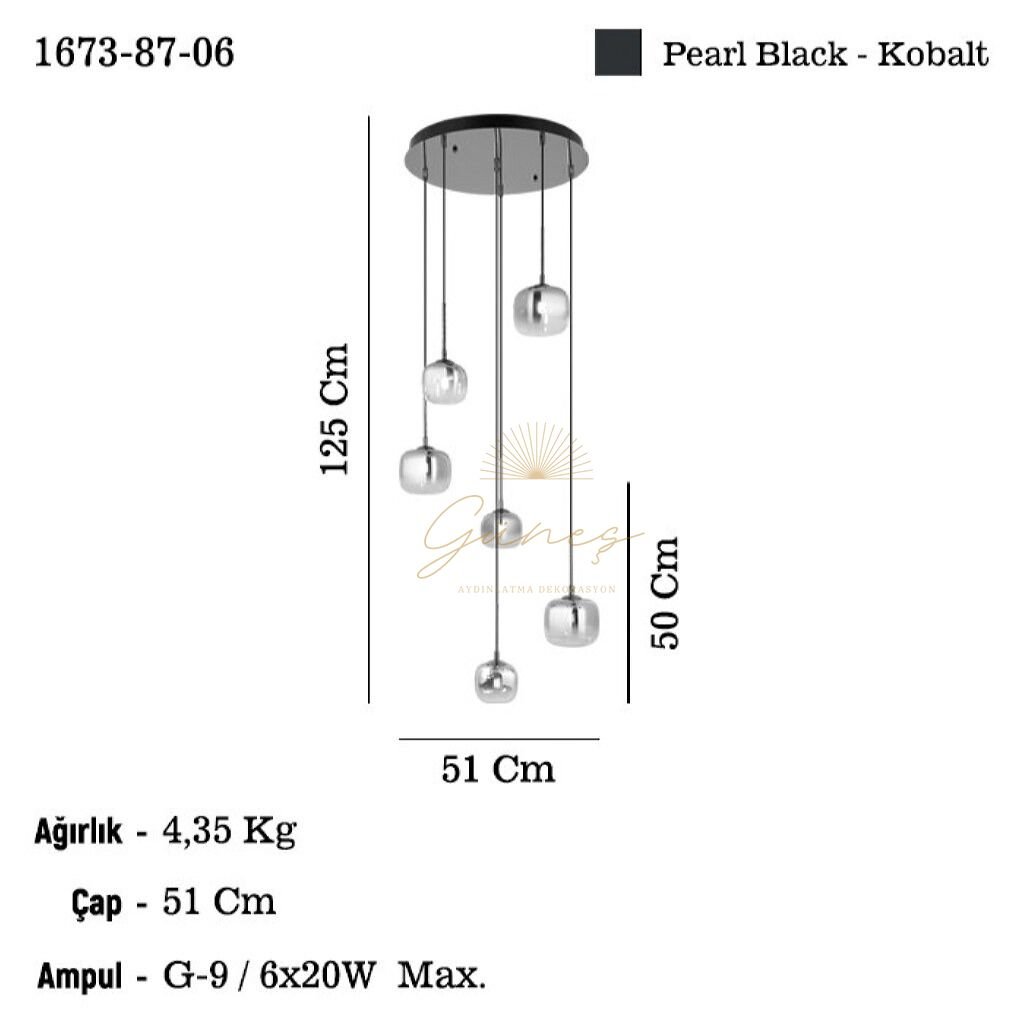 ALEA 5+1 LI KOBAT SARKIT AVİZE 6XG9