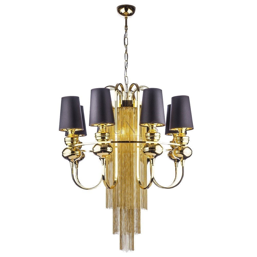 Lisa 8 li Zincirli Gold Avize
