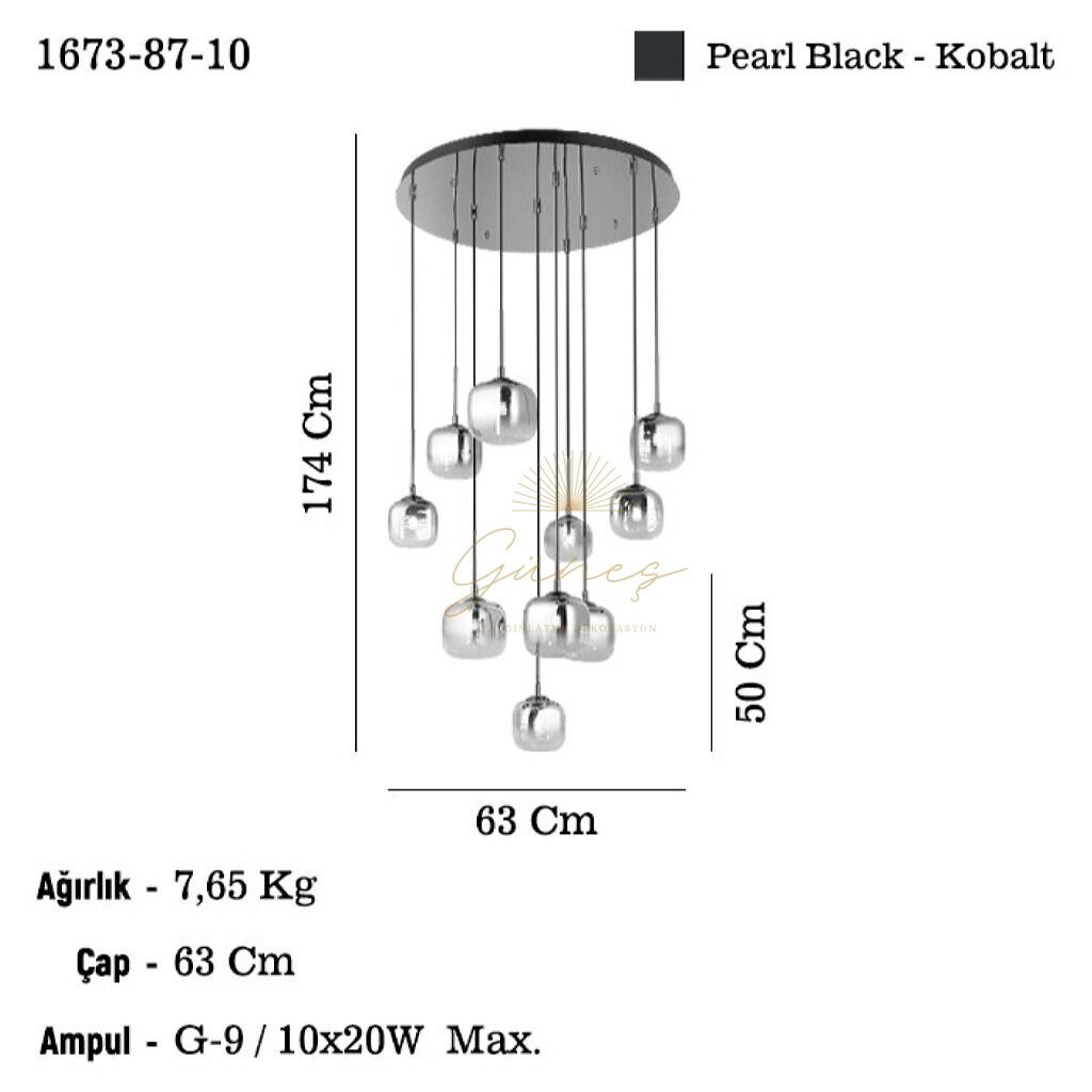 ALEA 6+3+1 KOBAT SARKIT AVİZE 10XG9