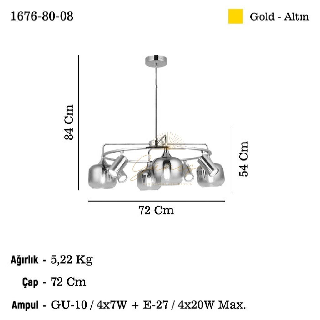 RAZNO 4+4 LI ALTIN AVIZE 4XGU10-4XE27