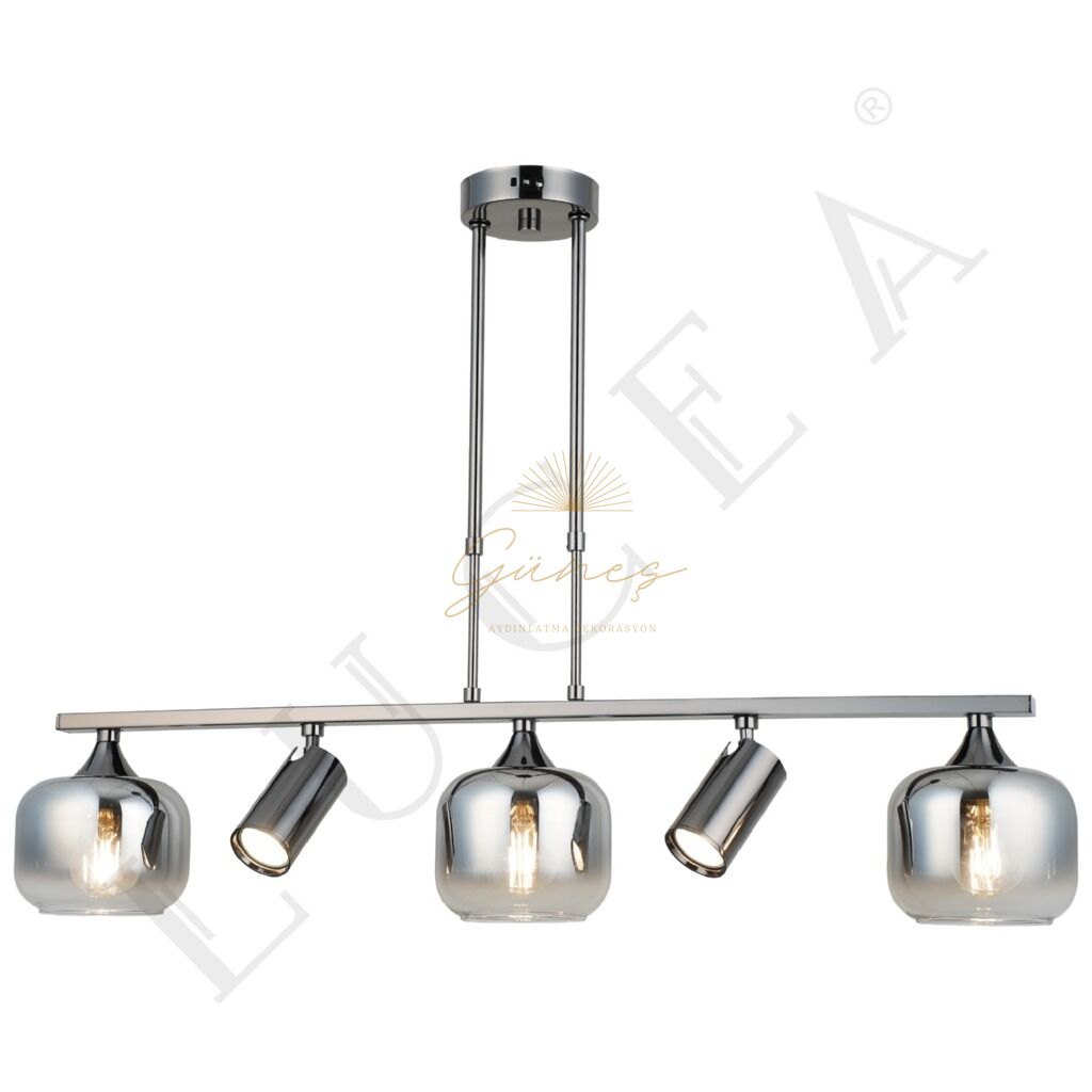 RAZNO 3+2 LI KOBALT SIRALI AVİZE 2XGU10-3XE27