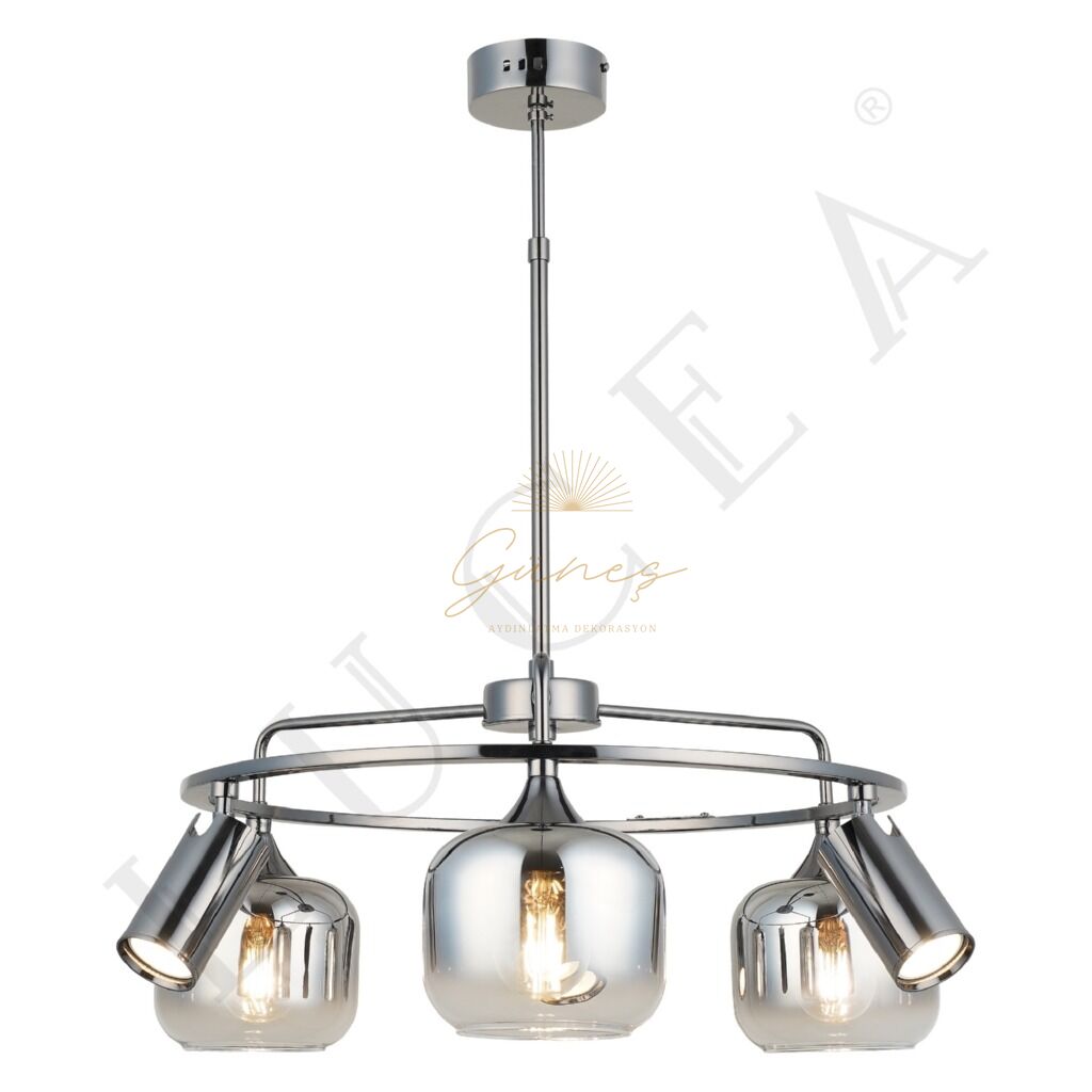 RAZNO 3+3 LI KOBALT AVİZE 3XGU10-3XE27