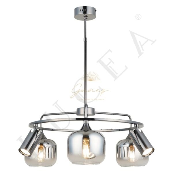RAZNO 3+3 LI KOBALT AVİZE 3XGU10-3XE27