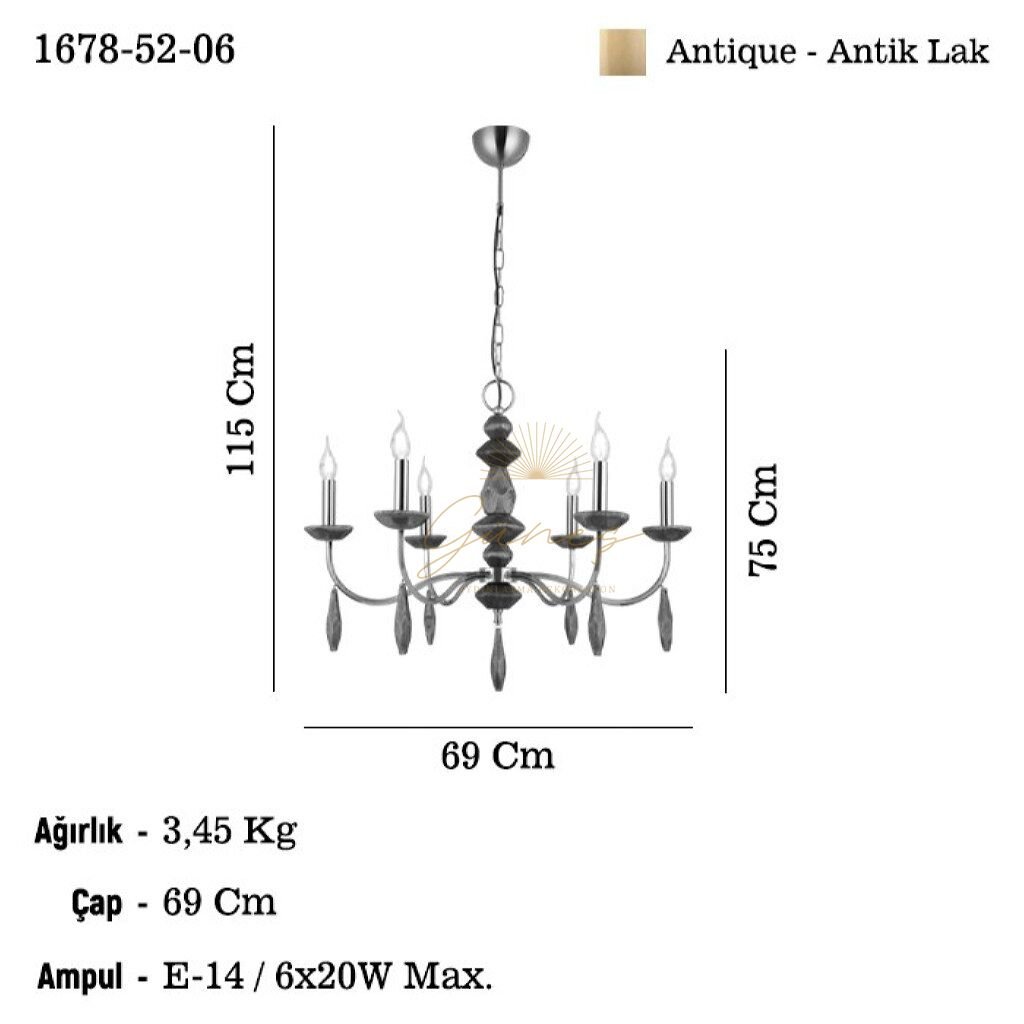 OMURA 6 LI ANTIK LAK AVIZE 6XE14