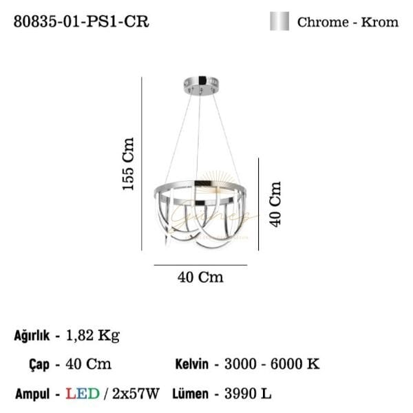 PALMENTA K.BOY LEDLI AVIZE 3000-6000K 114W