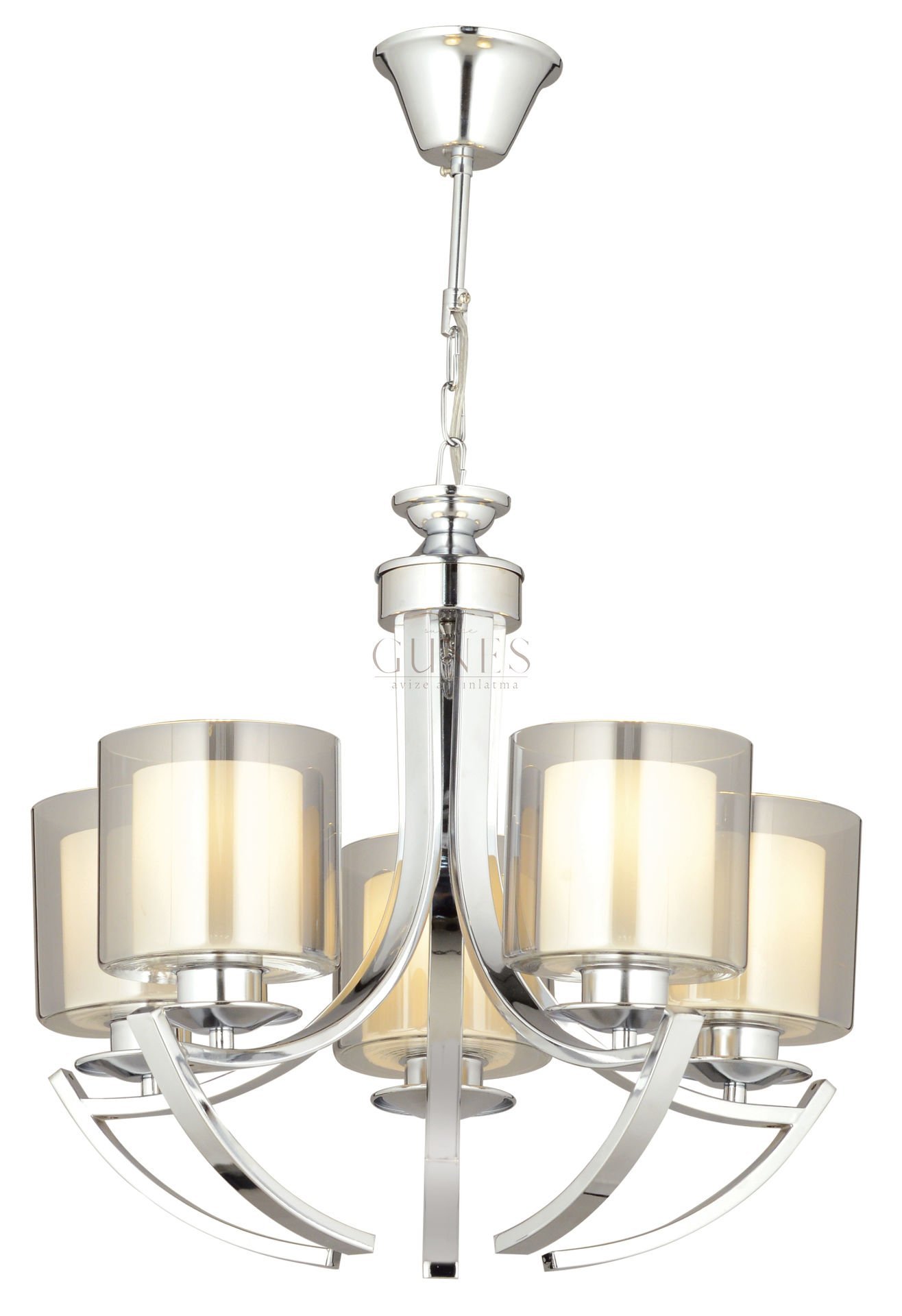 ÖZMER MD 06 KROM 5Lİ METAL AVİZE