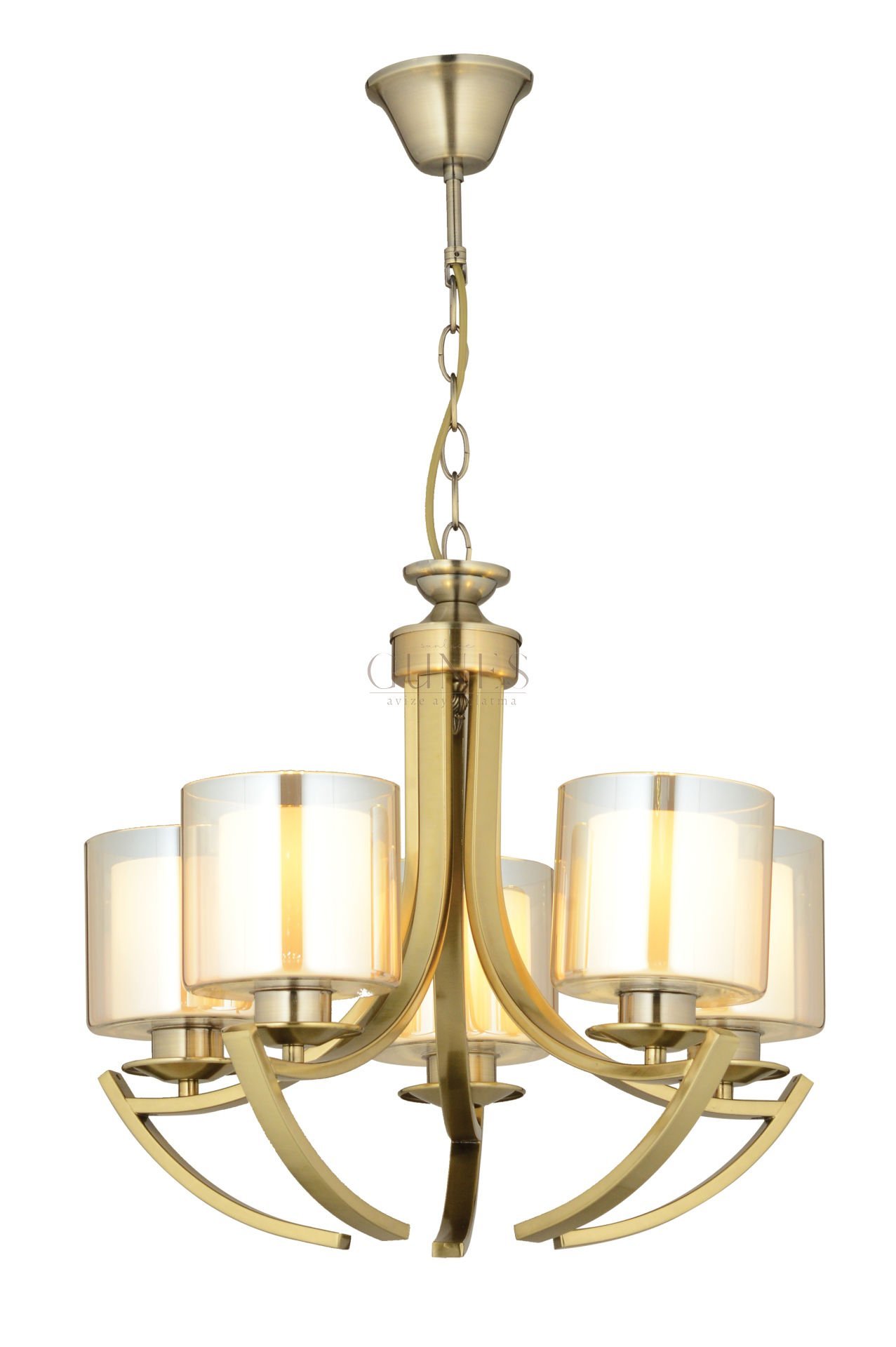 ÖZMER MD 06 GOLD 5Lİ METAL AVİZE