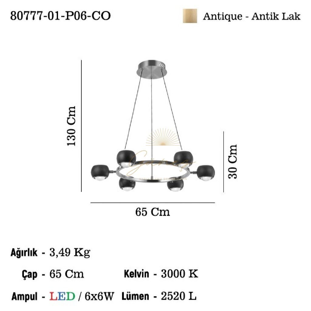 CANNA 6 LI LEDLI AVIZE 3000K 6X6W 36W