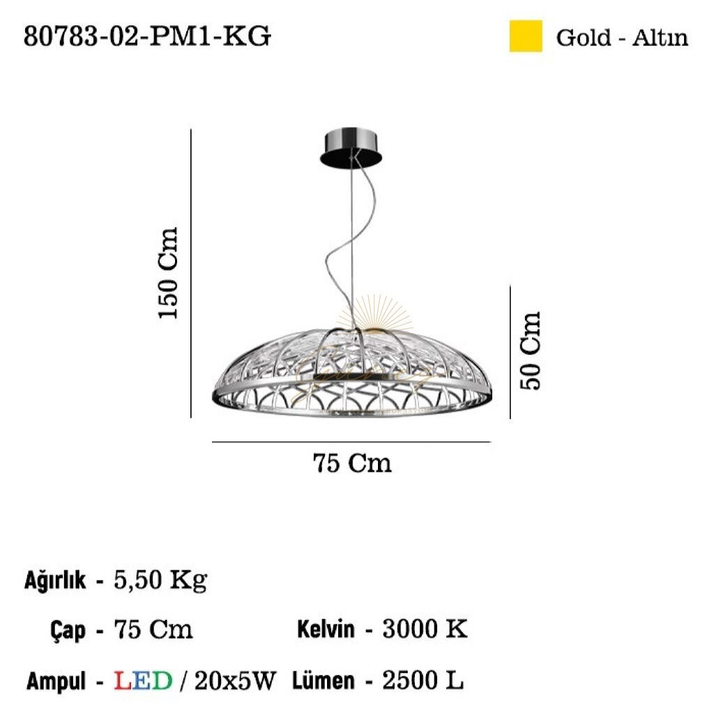 PELLINO LEDLI O.BOY ALTIN AVIZE 3000K 100W