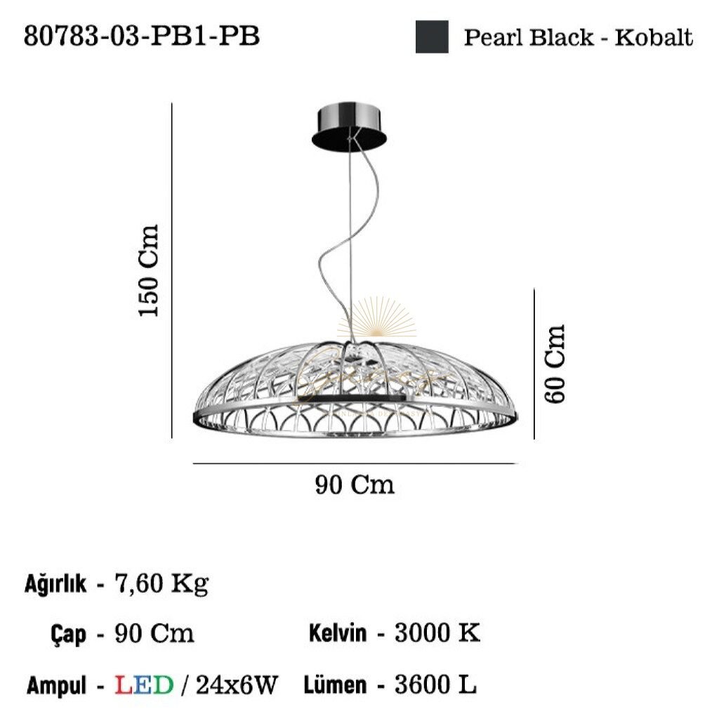 PELLINO LEDLI B.BOY KOBALT AVIZE 3000K 144W