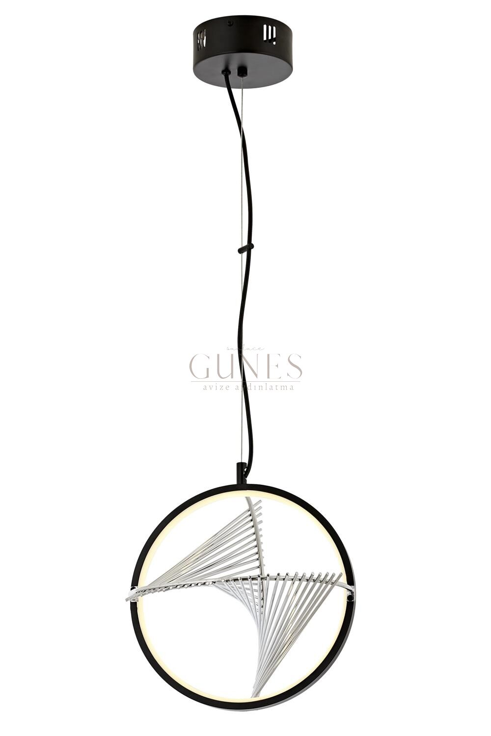 Siyah Boyalı Modern Avize AVONNI AV-1907-1BSY-28