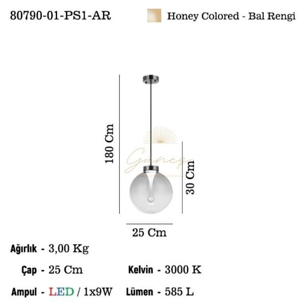 PULSAR AR CAMLI K.BOY LEDLI SARKIT 3000K 1X9W