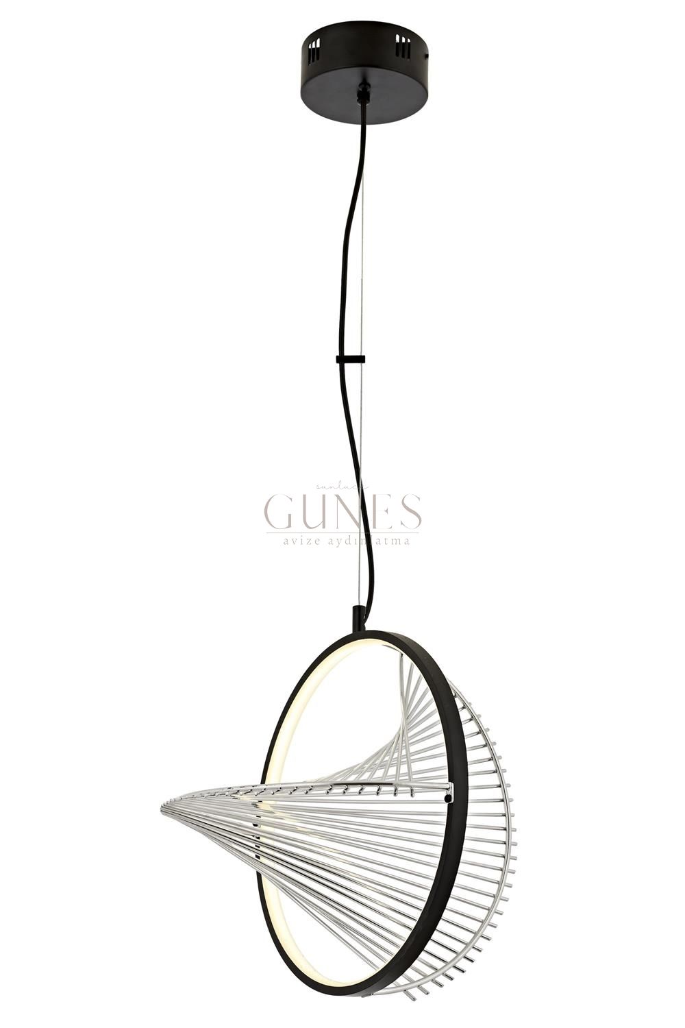 Siyah Boyalı Modern Avize AVONNI AV-1907-1BSY-35