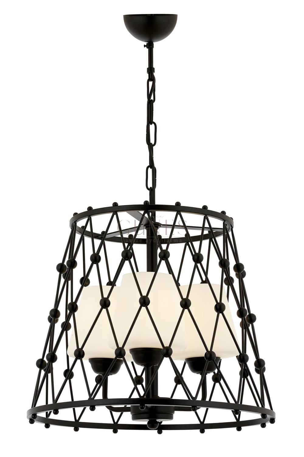 Siyah Boyalı Modern Avize AVONNI AV-1904-3BSY