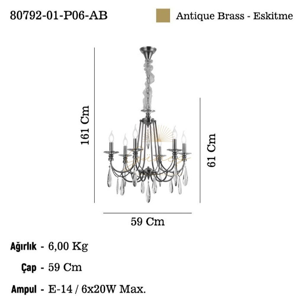 ESEDRA 6 LI AVİZE 6XE14