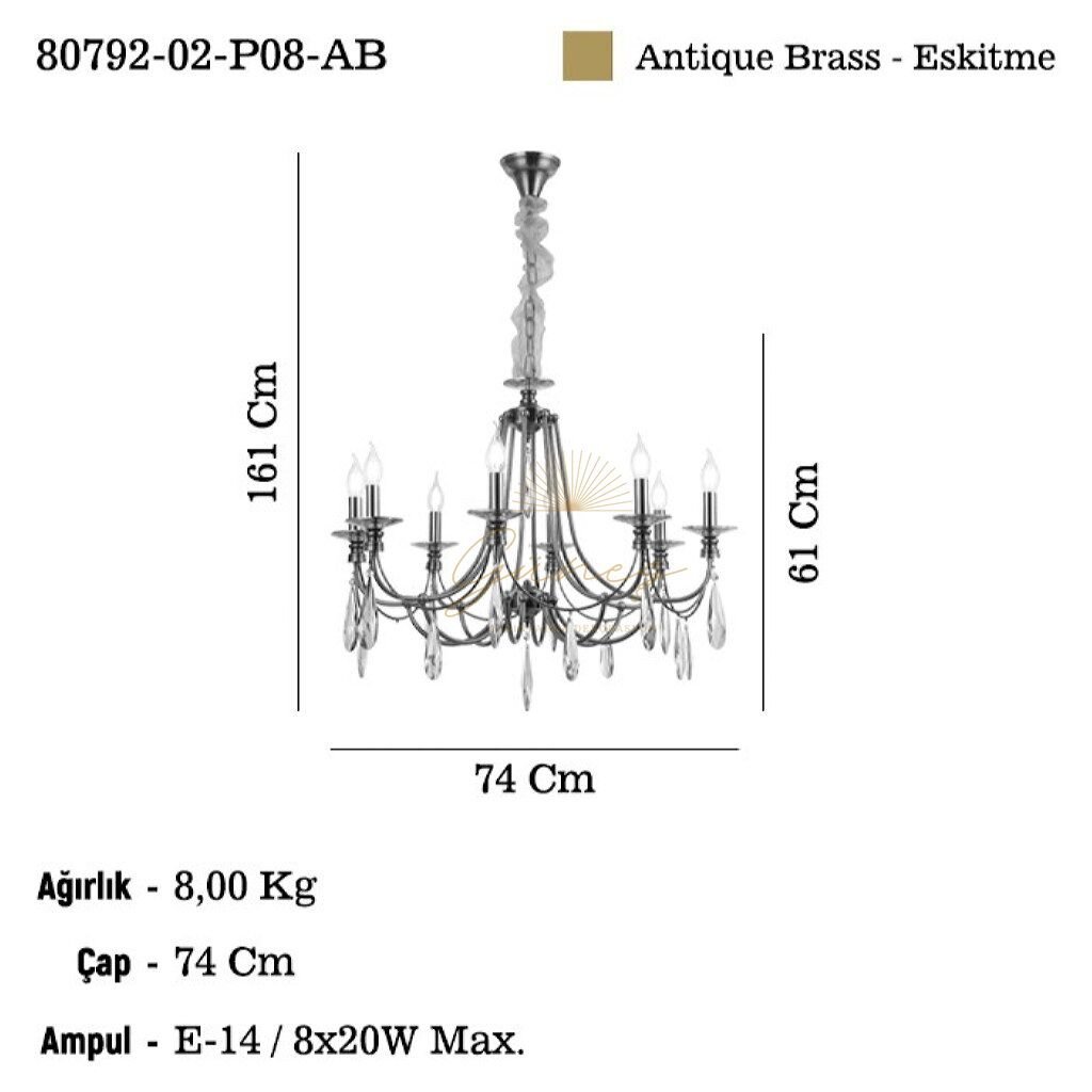 ESEDRA 8 LI AVİZE 8XE14