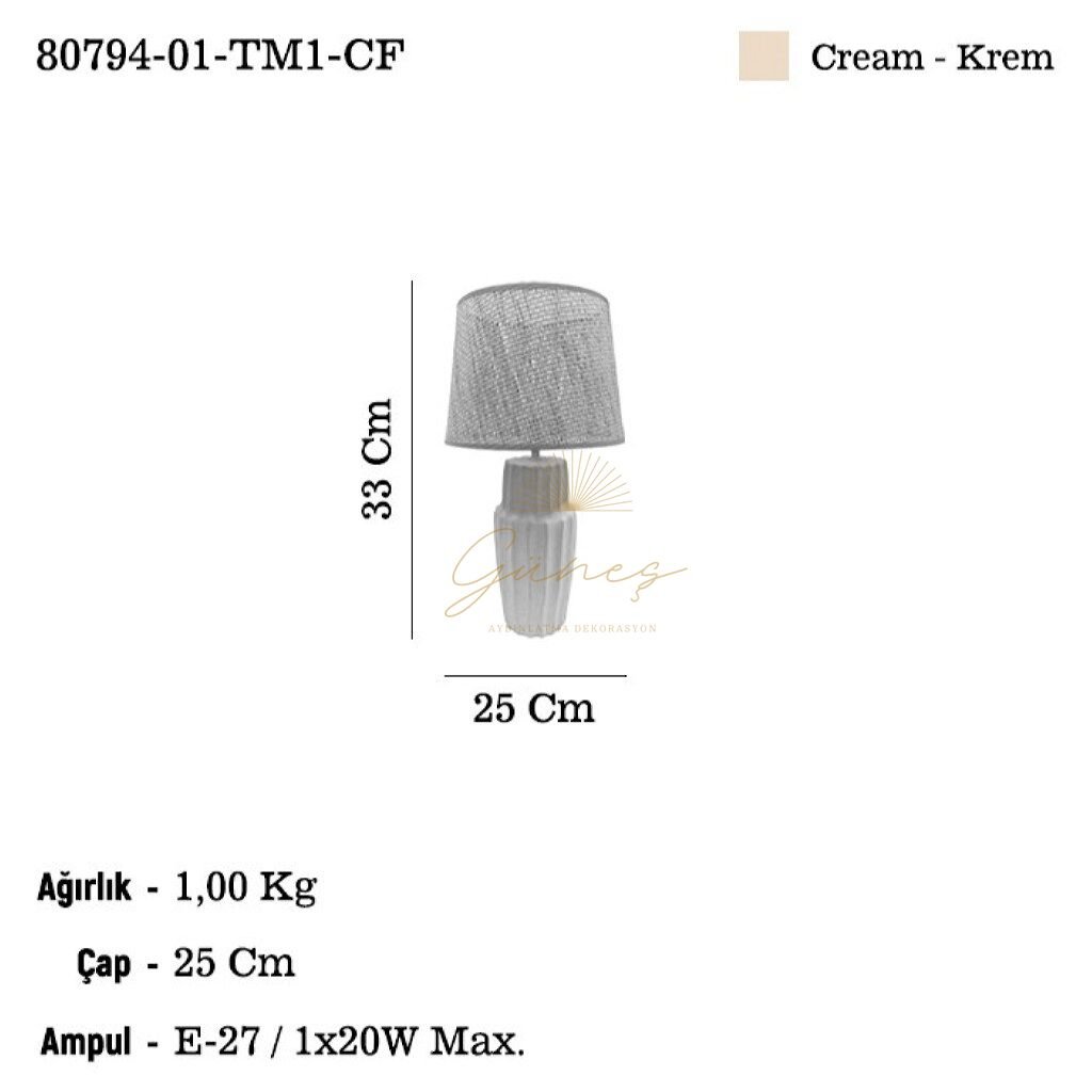 OLIMPIA 01 O.BOY KAHVE MASA LAMBASI 1XE27