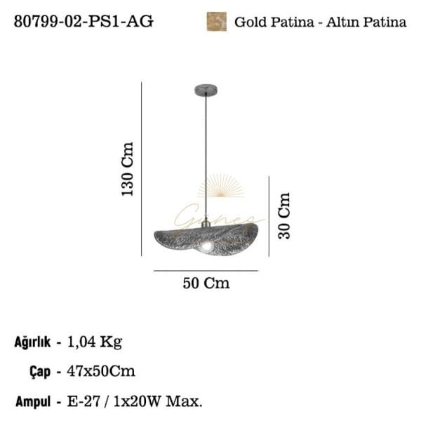 ANDESA 02 K.BOY METAL TEKLI 1XE27