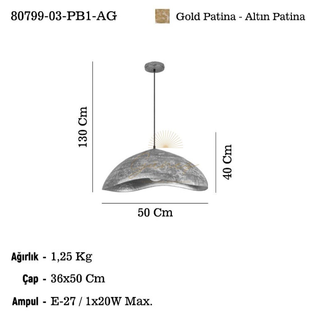 ANDESA 03 B.BOY METAL TEKLI 1XE27