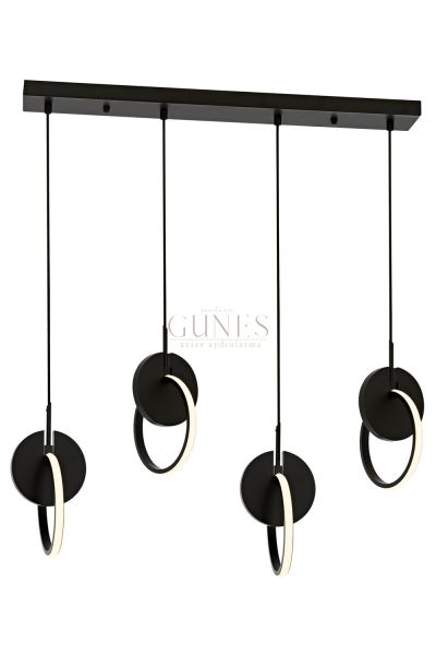 Siyah Boyalı Modern Avize AVONNI AV-1874-4Y-BSY