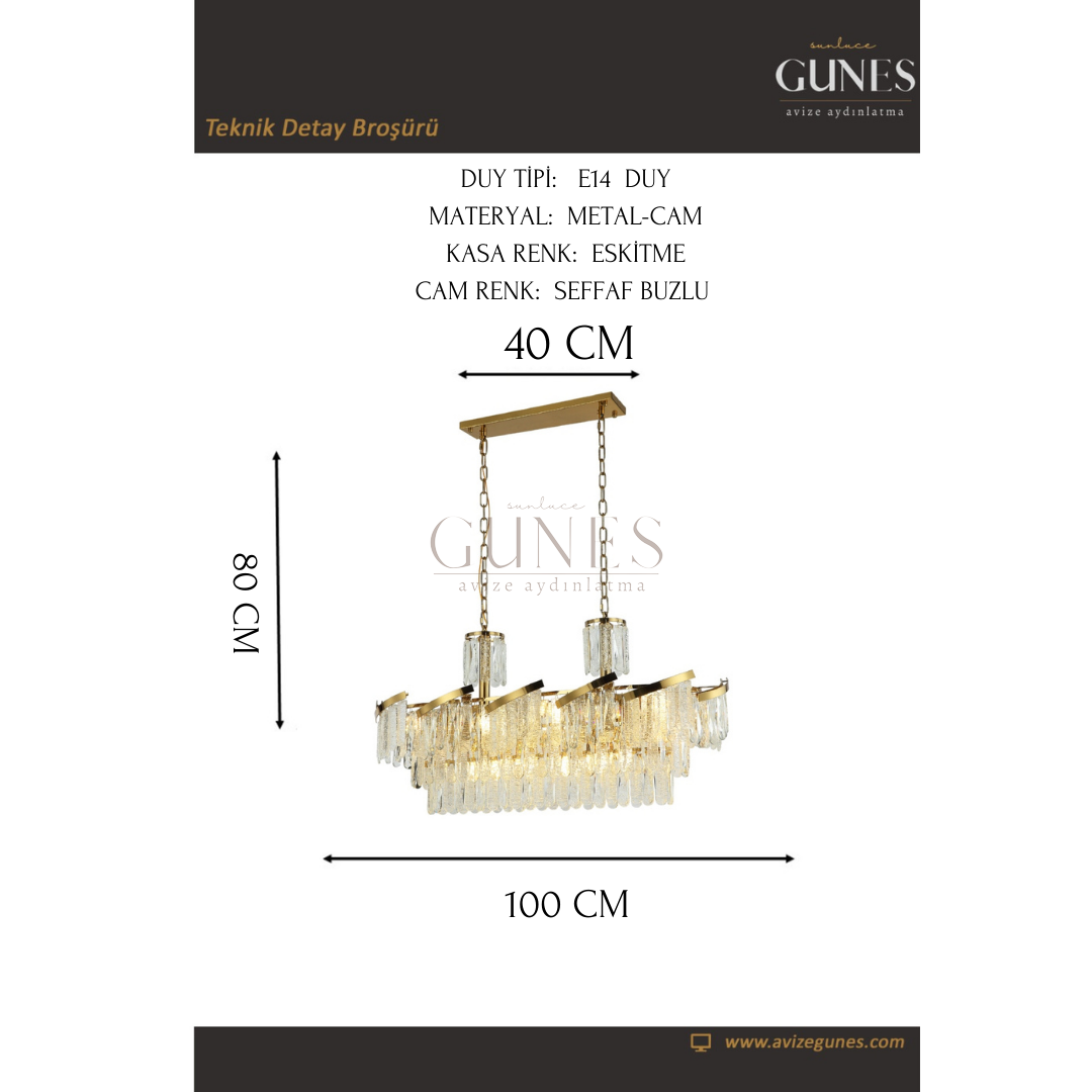 AYTAÇ LUCEA BIESSE 18 LI M.USTU KRISTAL ESKITME AVIZE 18XE14