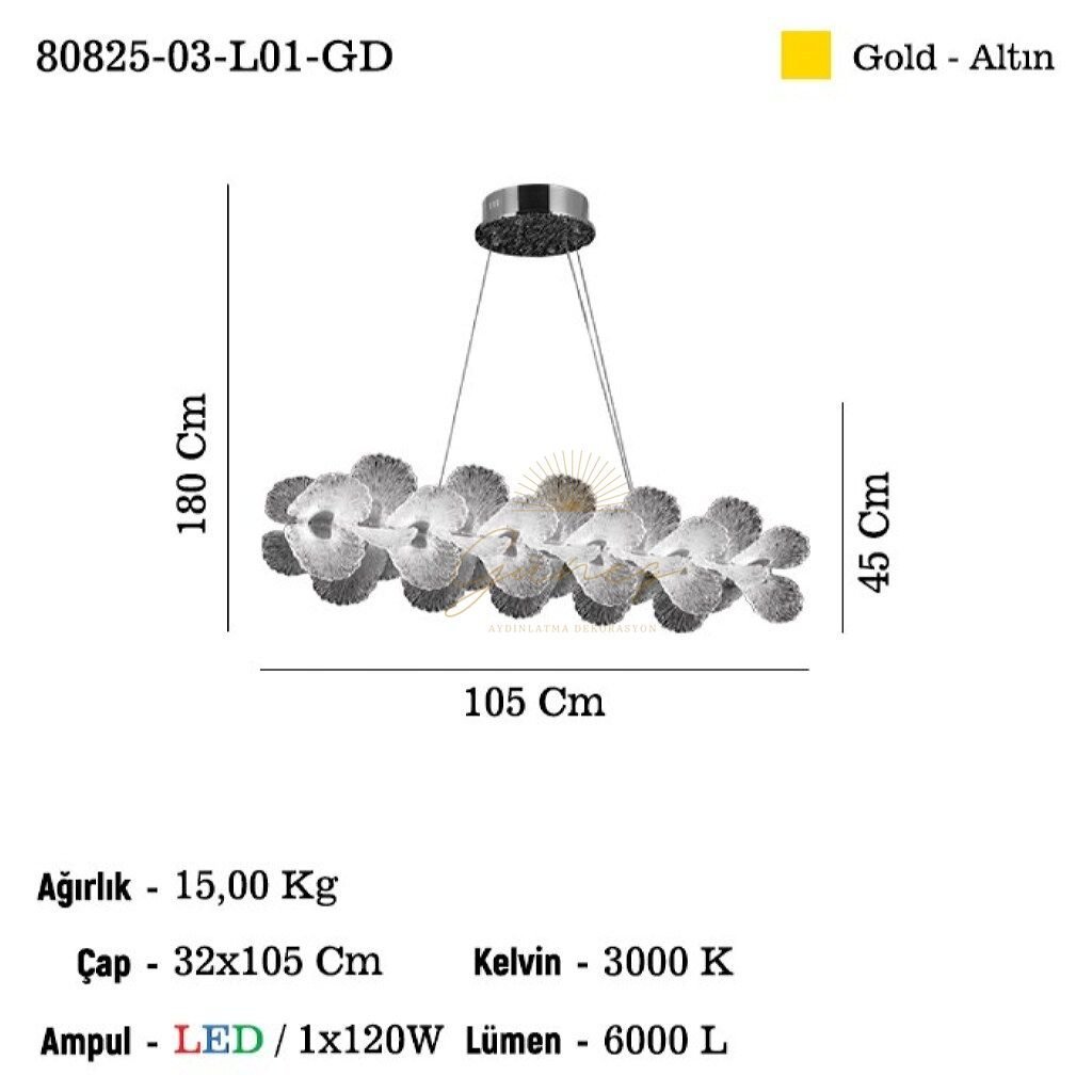 RAMIERA M.USTU LEDLI AVIZE 3000K 120W
