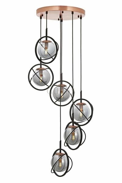 Siyah Boyalı Modern Avize AVONNI AV-1850-6T-BSY