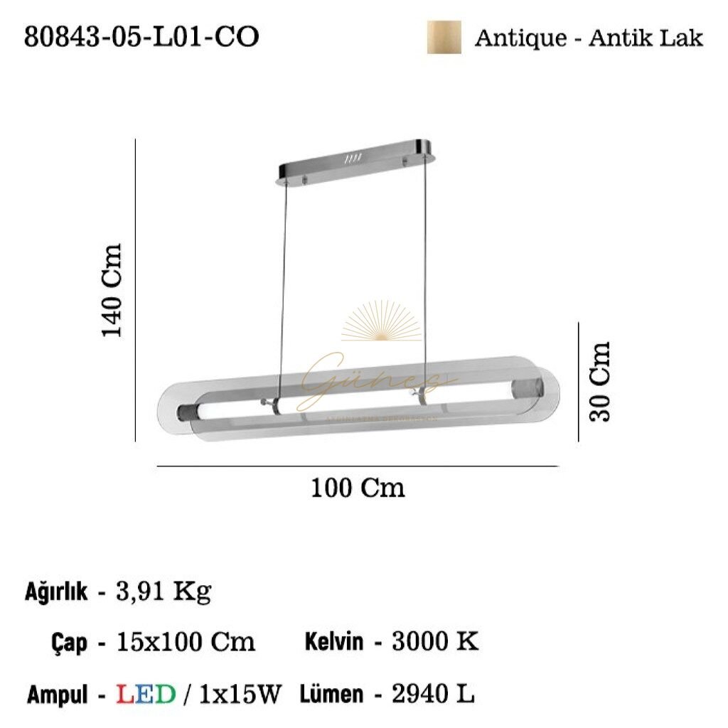 DUCADO MASA USTU LEDLI SARKIT 3000K 42W
