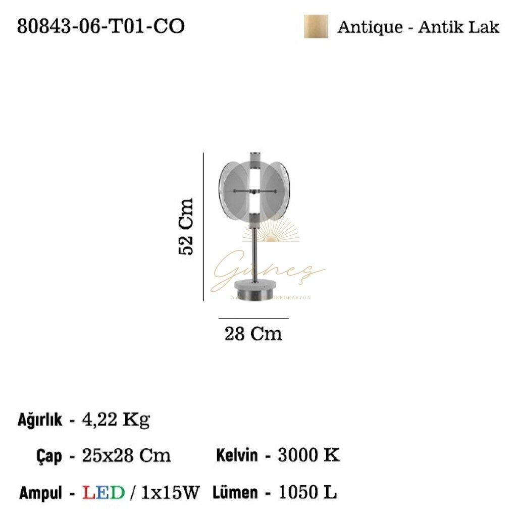 DUCADO LEDLI MASA LAMBASI 3000K 15W