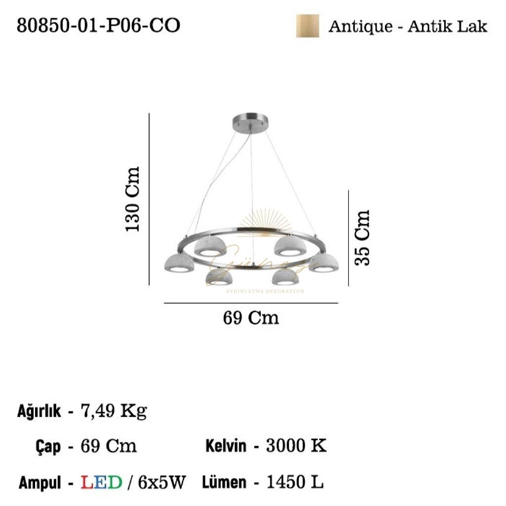 BERZONA 6 LI LEDLI AVIZE 3000K 30W