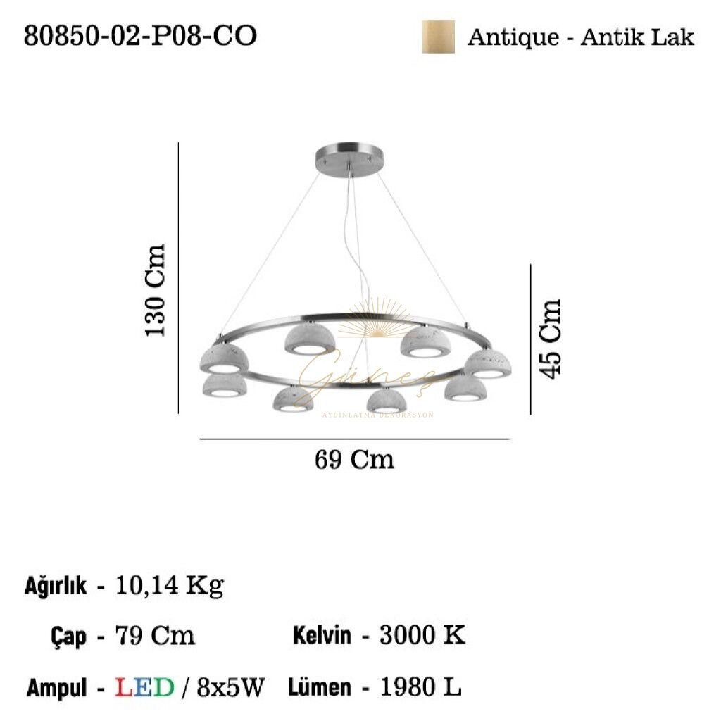 BERZONA 8 LI LEDLI AVIZE 3000K 40W