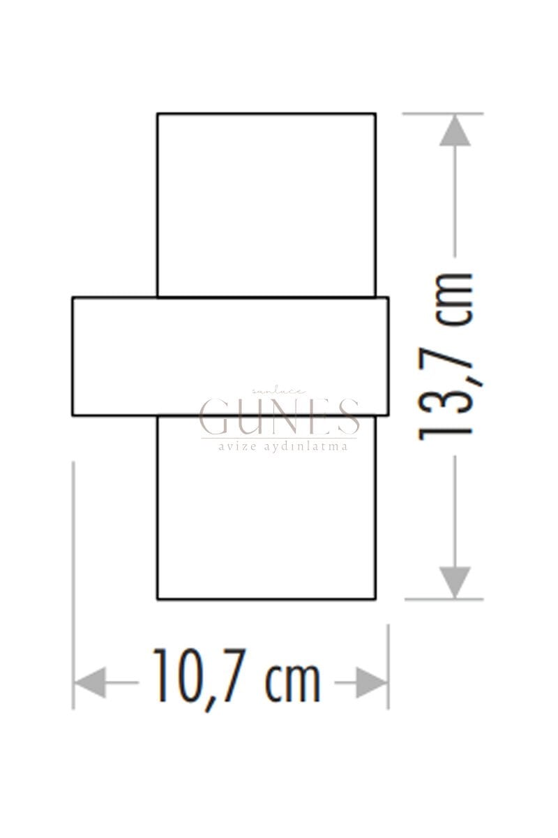Cata CT-7048 3200K Günışığı 10W Siyah Bora Led Aplik
