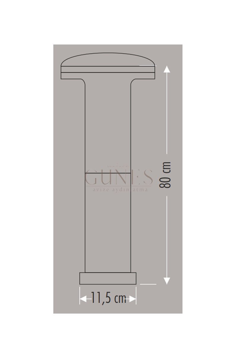 Cata CT-7018 E27 80cm Siyah Napoli Bahçe Armatürü