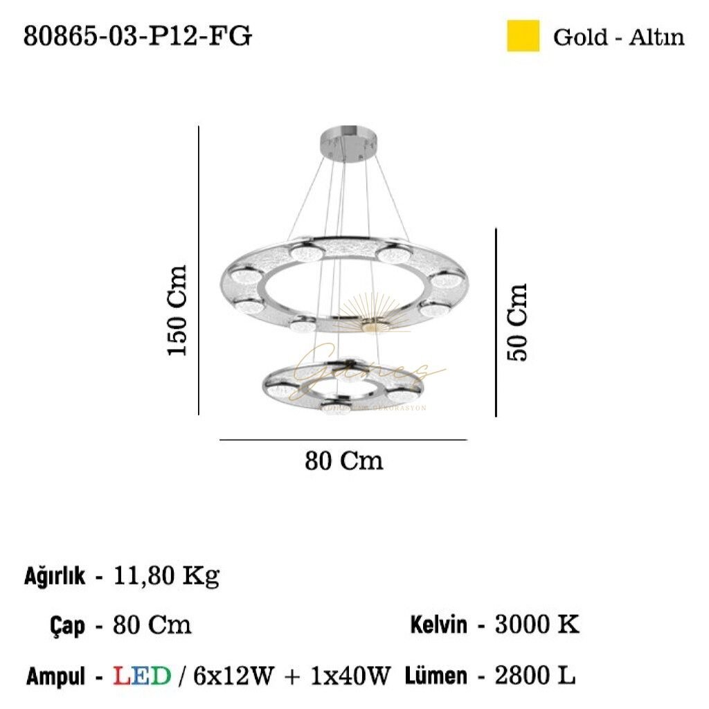 LUMBIER 12 LI LEDLI AVIZE 3000K 112W