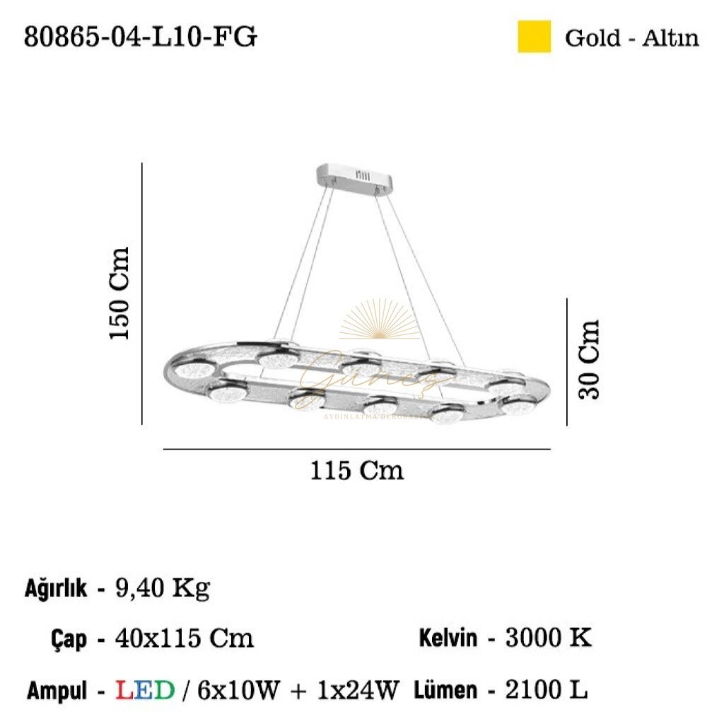 LUMBIER 10 LU LEDLI M.USTU AVIZE 3000K 84W