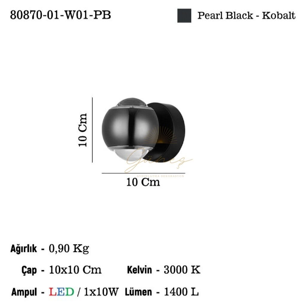 SELVA KOBALT LEDLI APLIK 3000K 10W