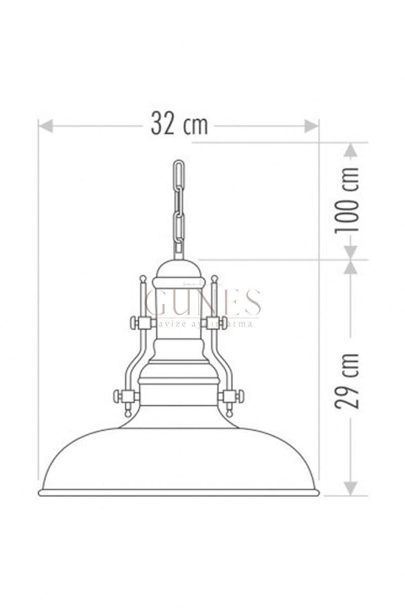 Cata Dekoratif Sarkıt Armatür 32 cm Çapında CT-8250