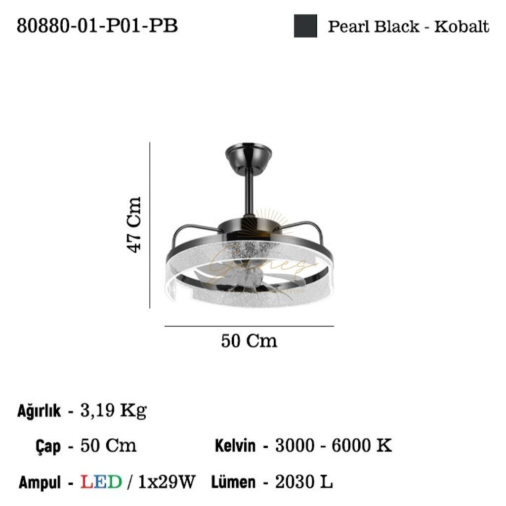 PANADA 01 LEDLI FAN AVIZE 3000-6000K 29W
